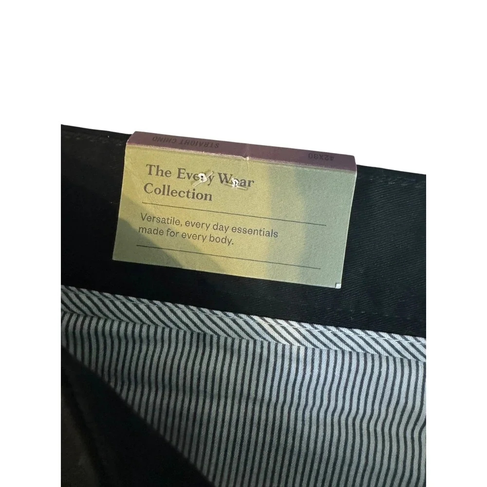 Goodfellow & Co Mens Every Wear‎ Chino Pants Black Straight Fit 42x30 NWT